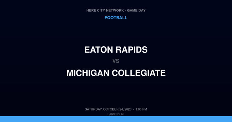 Eaton Rapids vs. Michigan Collegiate — Football Game Day — Warren, MI — Oct 24, 2026